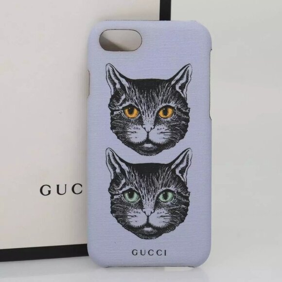GUCCI Cat iphone8 iPhone Case PVC Leather Purple - Picture 1 of 15